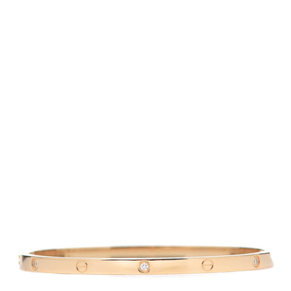 Cartier 18K Yellow Gold 6 Diamond Small LOVE Bracelet 17 3 of 7