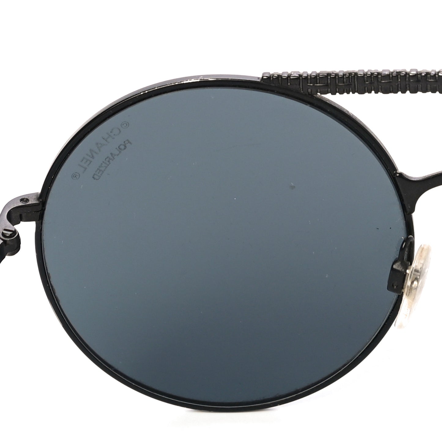 Metal Winter Round Sunglasses 4232 Black