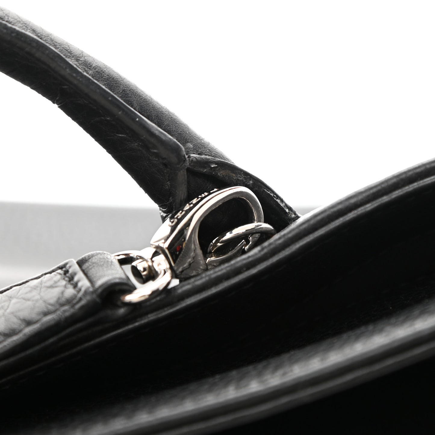 Calfskin Cerf Executive Shopper Tote Black