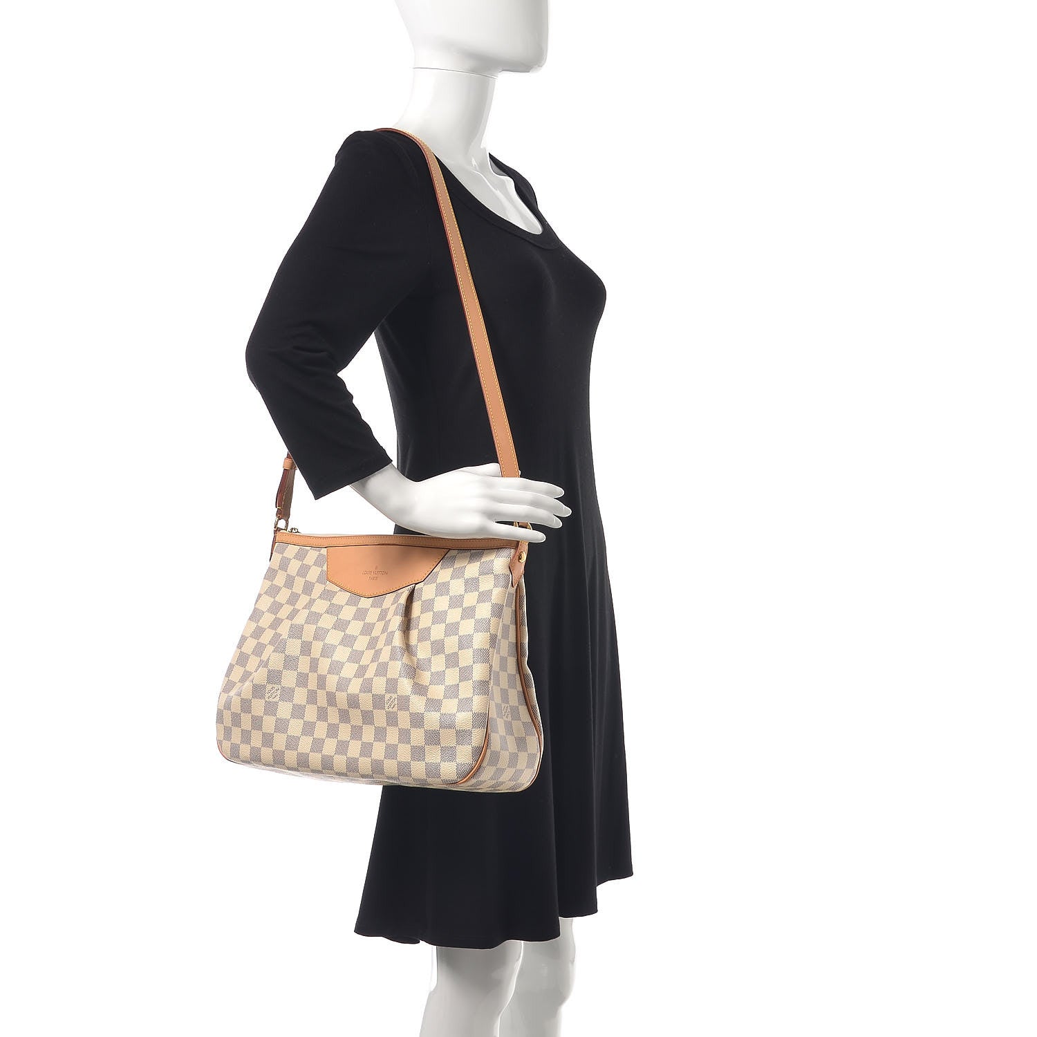 Louis Vuitton Damier Azur Siracusa MM 2 of 9