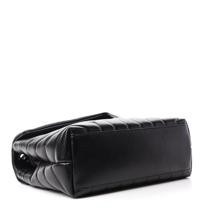 Saint Laurent Calfskin Y Quilted Monogram Small Loulou Chain Satchel Black 4 of 11