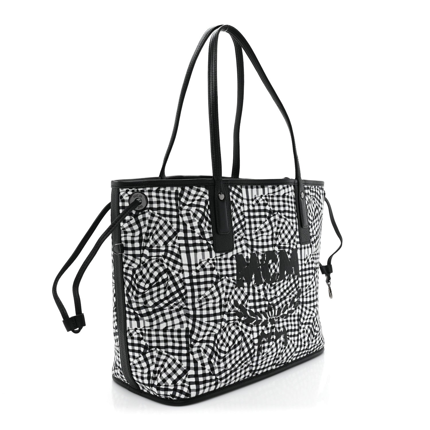 MCM Visetos Medium Liz Reversible Shopper Tote Black 6 of 16