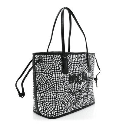 MCM Visetos Medium Liz Reversible Shopper Tote Black 6 of 16