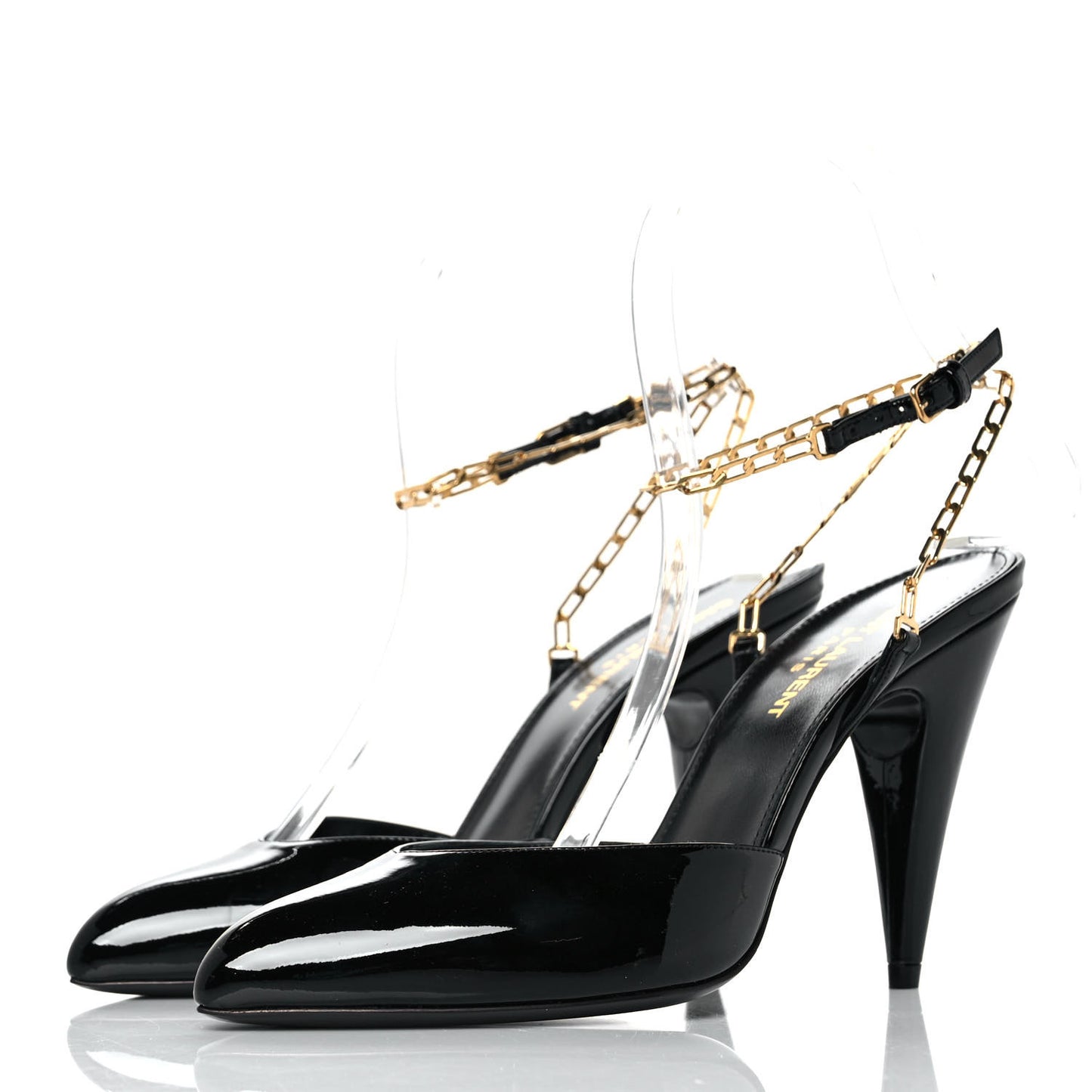 Patent Venus Chain 95 Pumps 37 Black