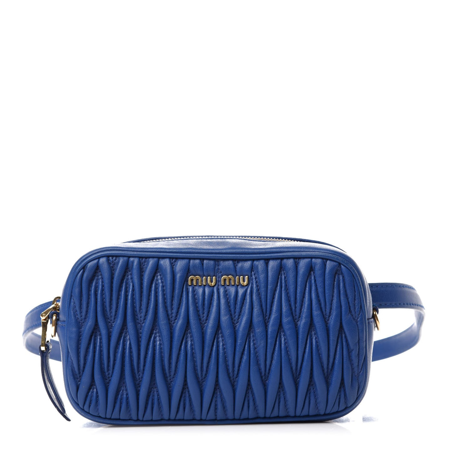 Nappa Matelasse Marsupio Belt Bag Azurro