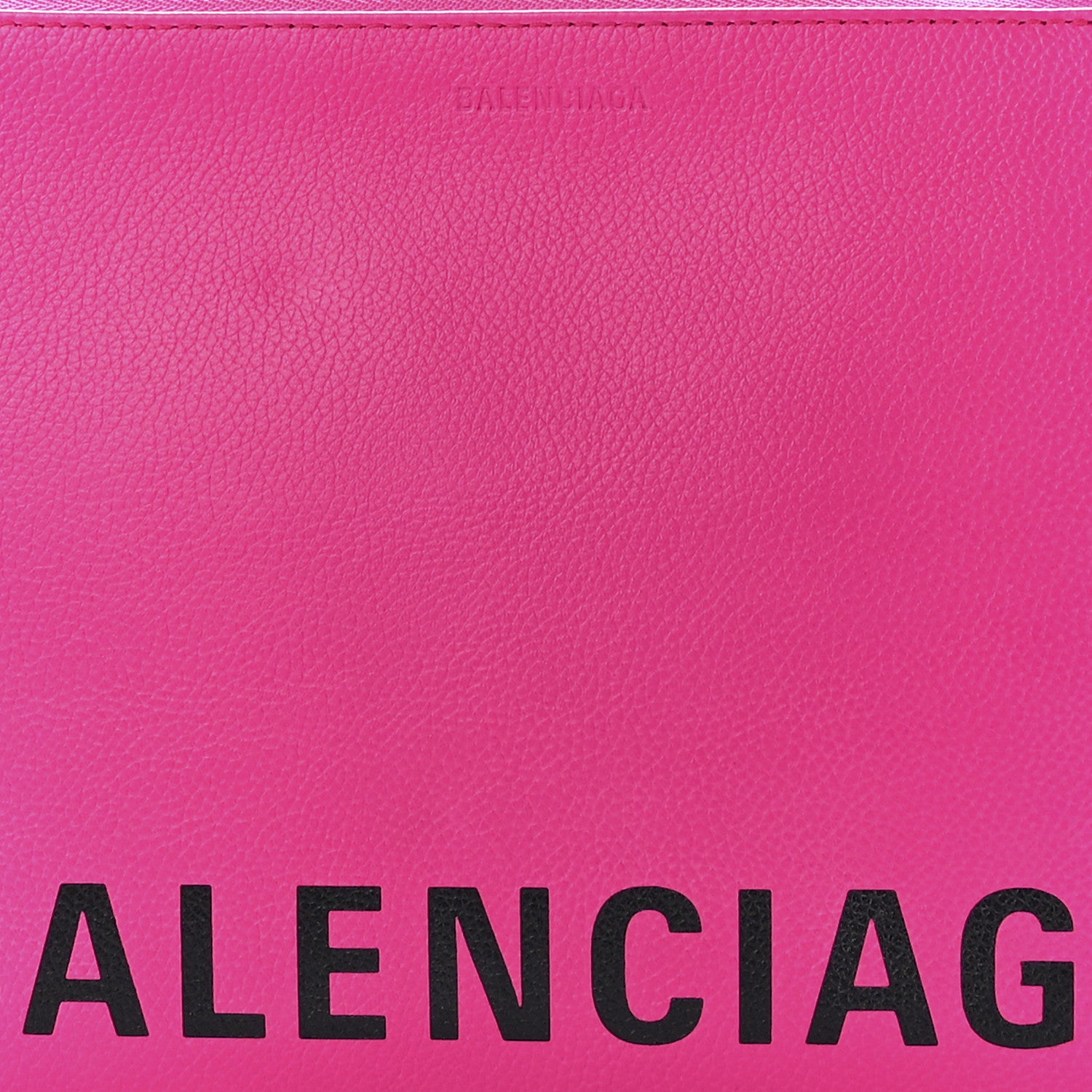 Balenciaga Calfskin Logo Zip Pouch Pink 8 of 11