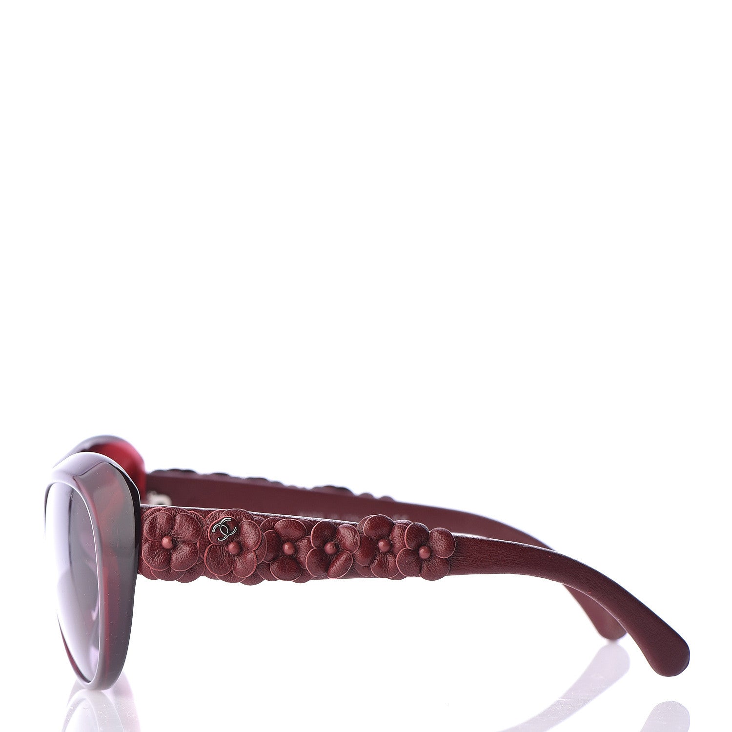 Chanel Lambskin Camellia CC Sunglasses 5318 Q Red 3 of 8