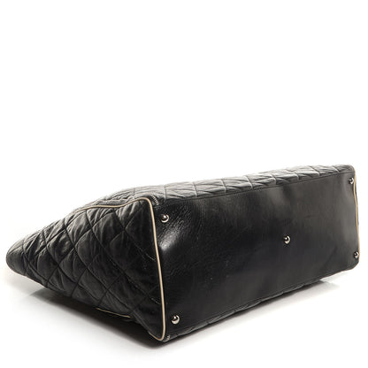 Chanel Lambskin Quilted East West Large Tote Black 4 of 7