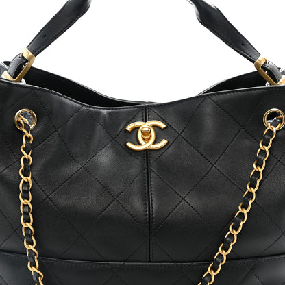 Chanel Calfskin Quilted Small Coco Base Shopping Bag Black 8 of 10
