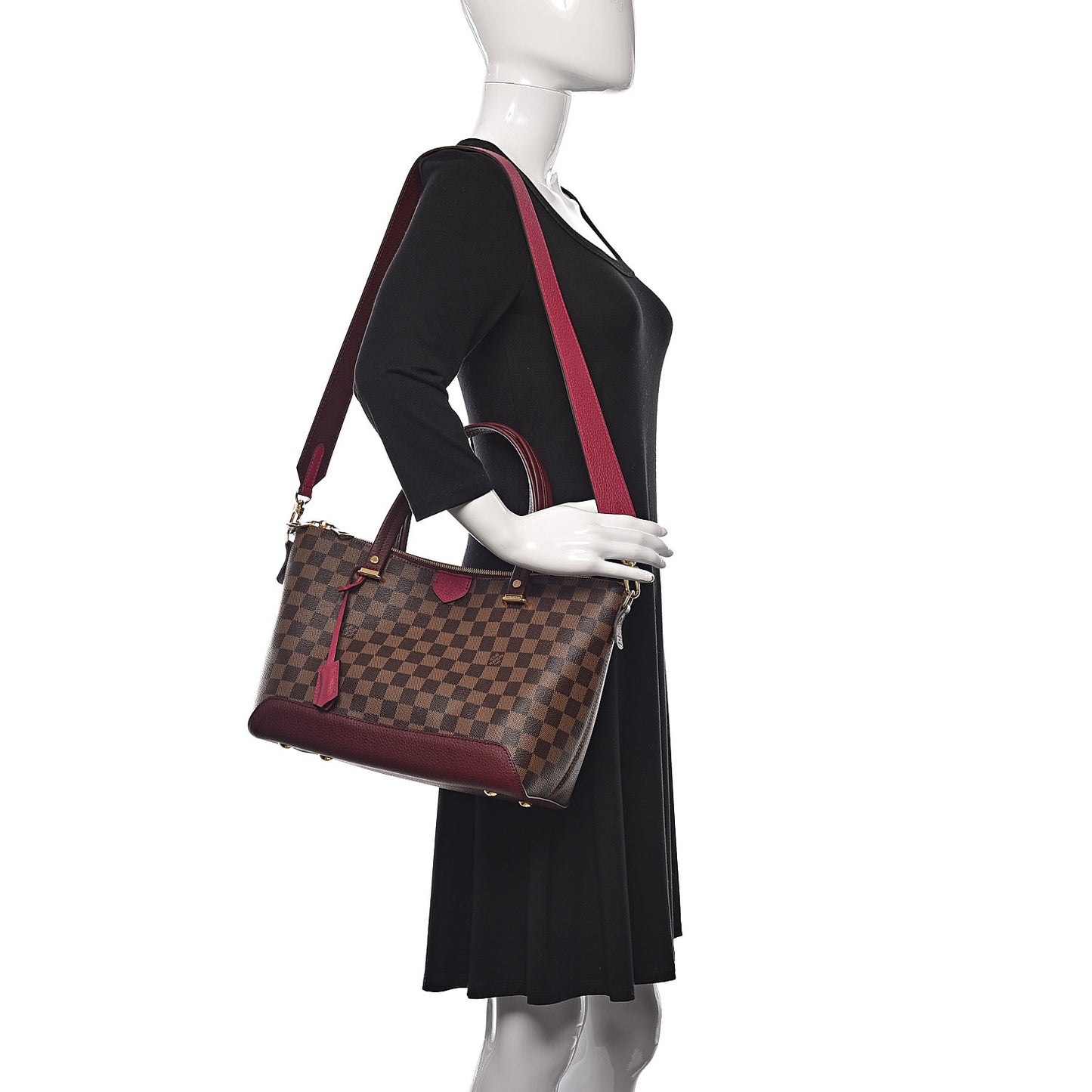 Damier Ebene Cuir Taurillon Hyde Park Fuchsia