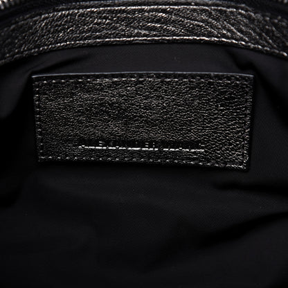 Alexander Wang Metallic Pebbled Lambskin Rockie Carbon Silver Hardware 8 of 10