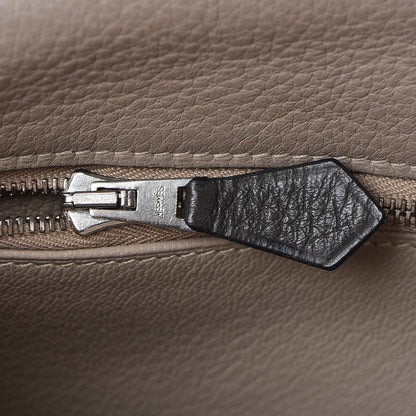 Hermes Taurillon Clemence Tri-color Kelly Retourne 35 Graphite Gris Tourterelle Gris Clair 21 of 36
