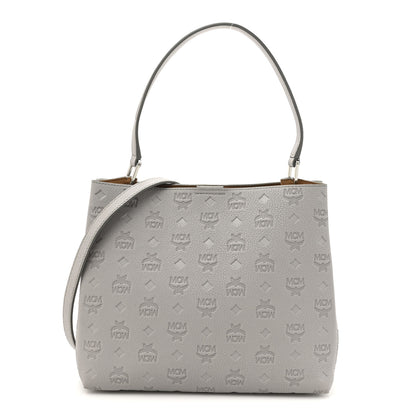 MCM Calfskin Ottomar Monogram Sarah Convertible Hobo Dove 1753174 – FASHIONPHILE