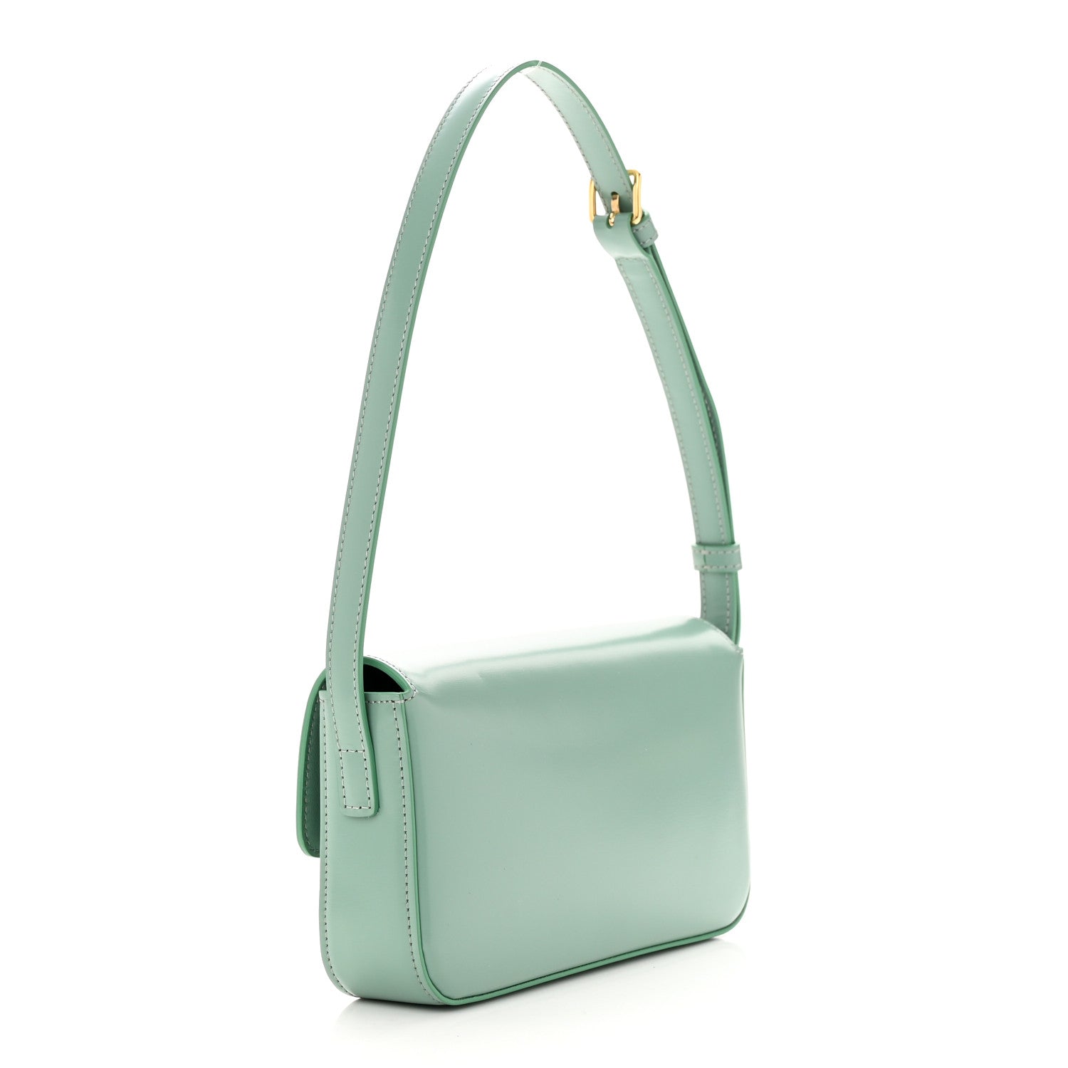 Celine Shiny Calfskin Triomphe Shoulder Bag Celadon 3 of 11