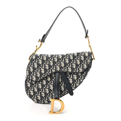 Christian Dior Oblique Saddle Bag Blue 1 of 10