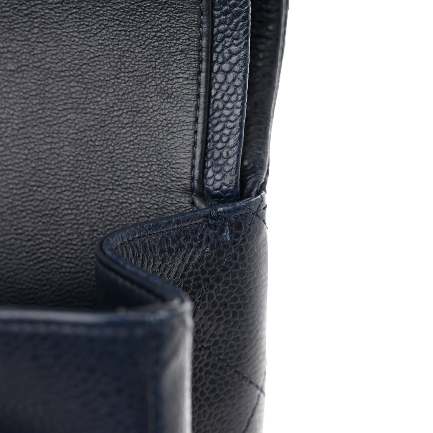 Caviar Quilted Maxi Double Flap Blue