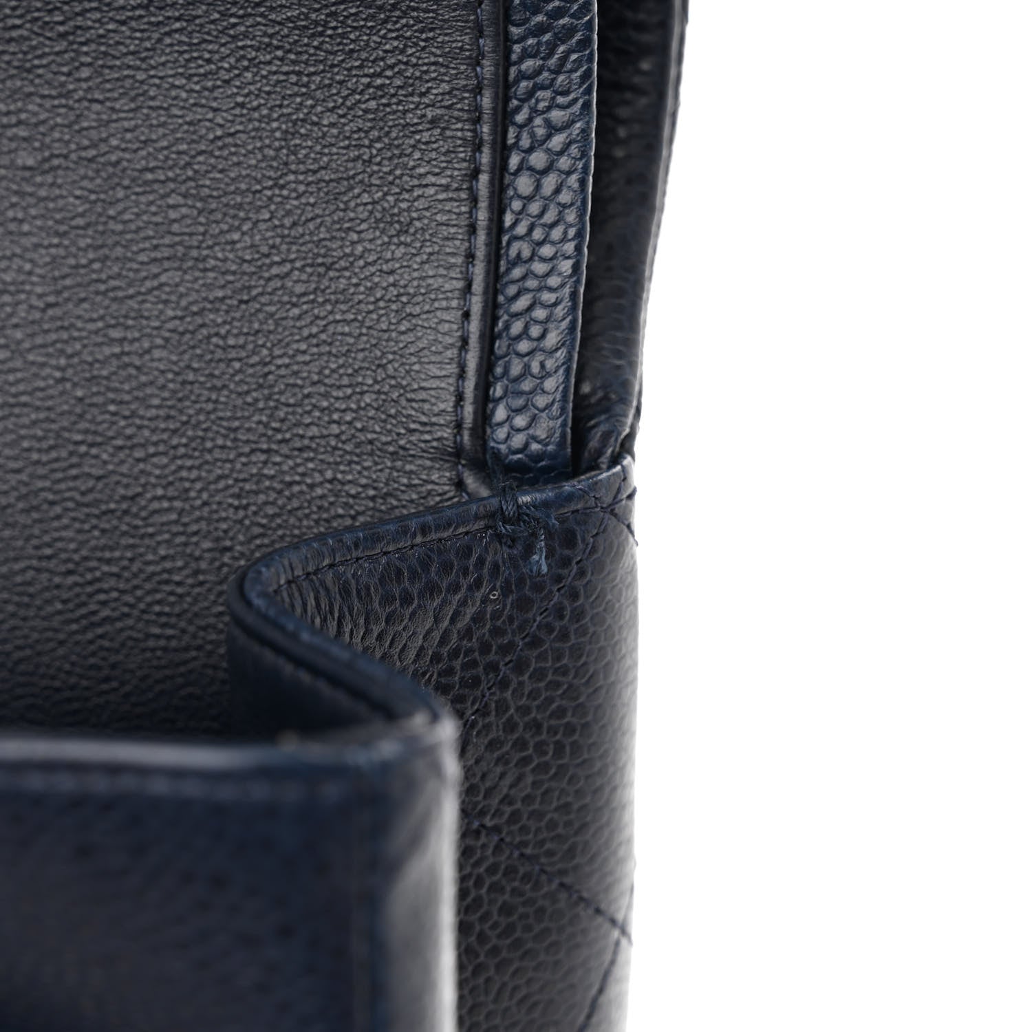 Chanel Caviar Quilted Maxi Double Flap Blue 11 of 13