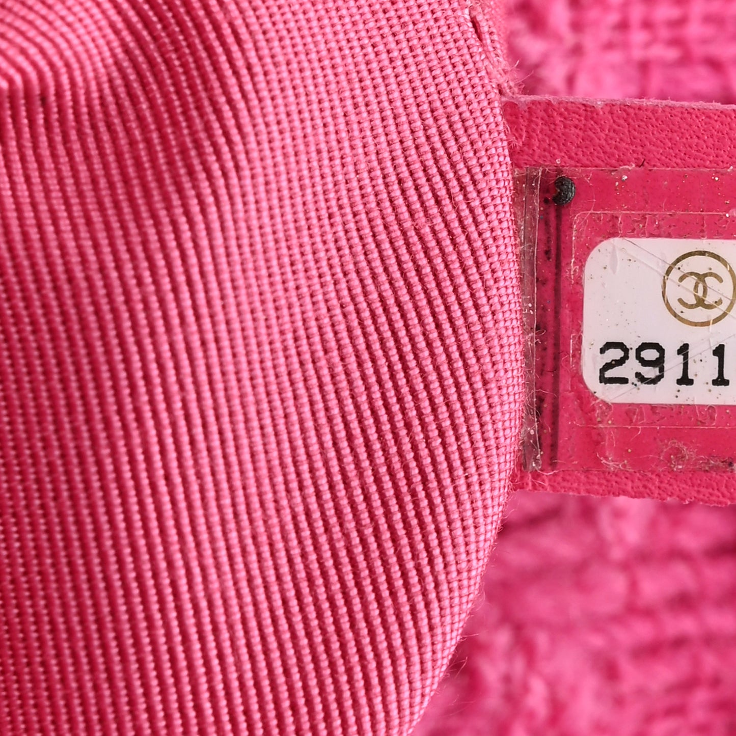 Wool Tweed Large Zipped Shopping Tote Pink