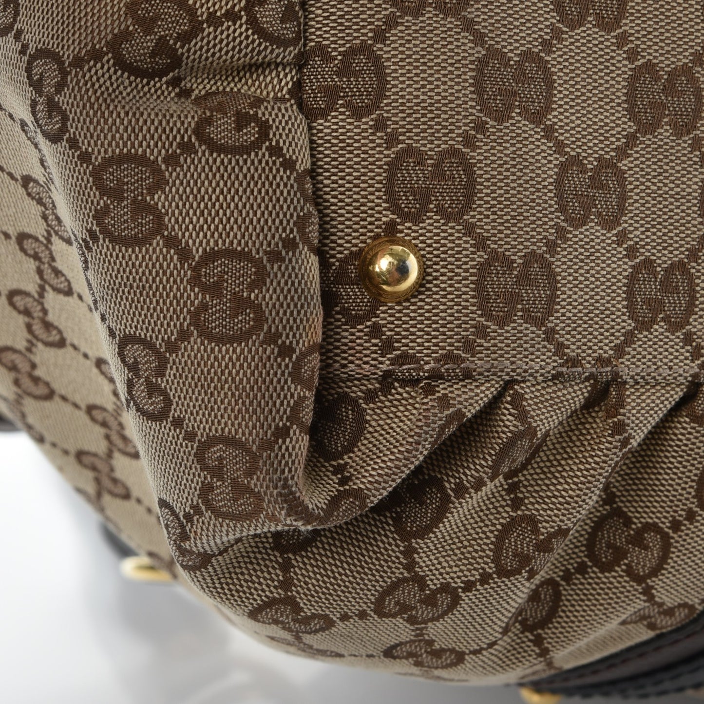 Monogram Medium Interlocking Icon Tote Dark Brown