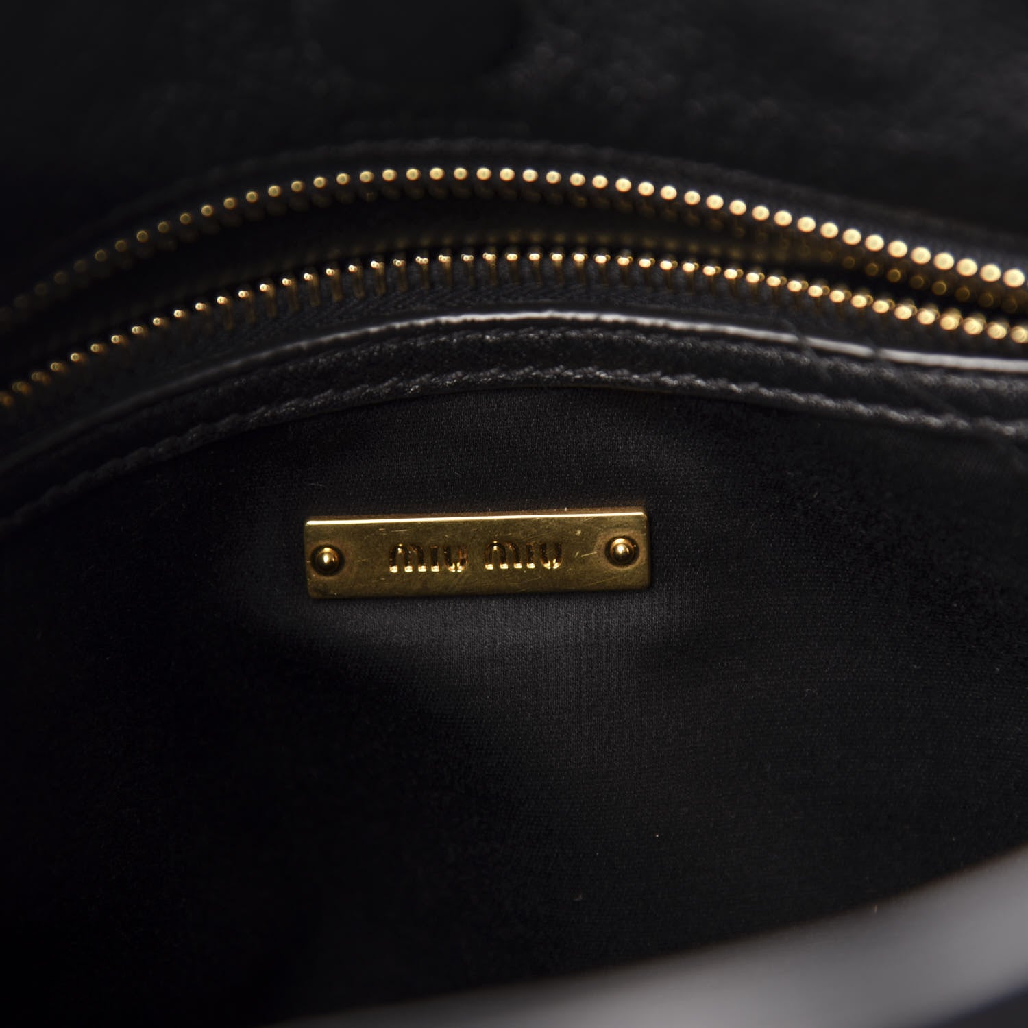 Miu Miu Vitello Daino Shoulder Bag Black 7 of 11
