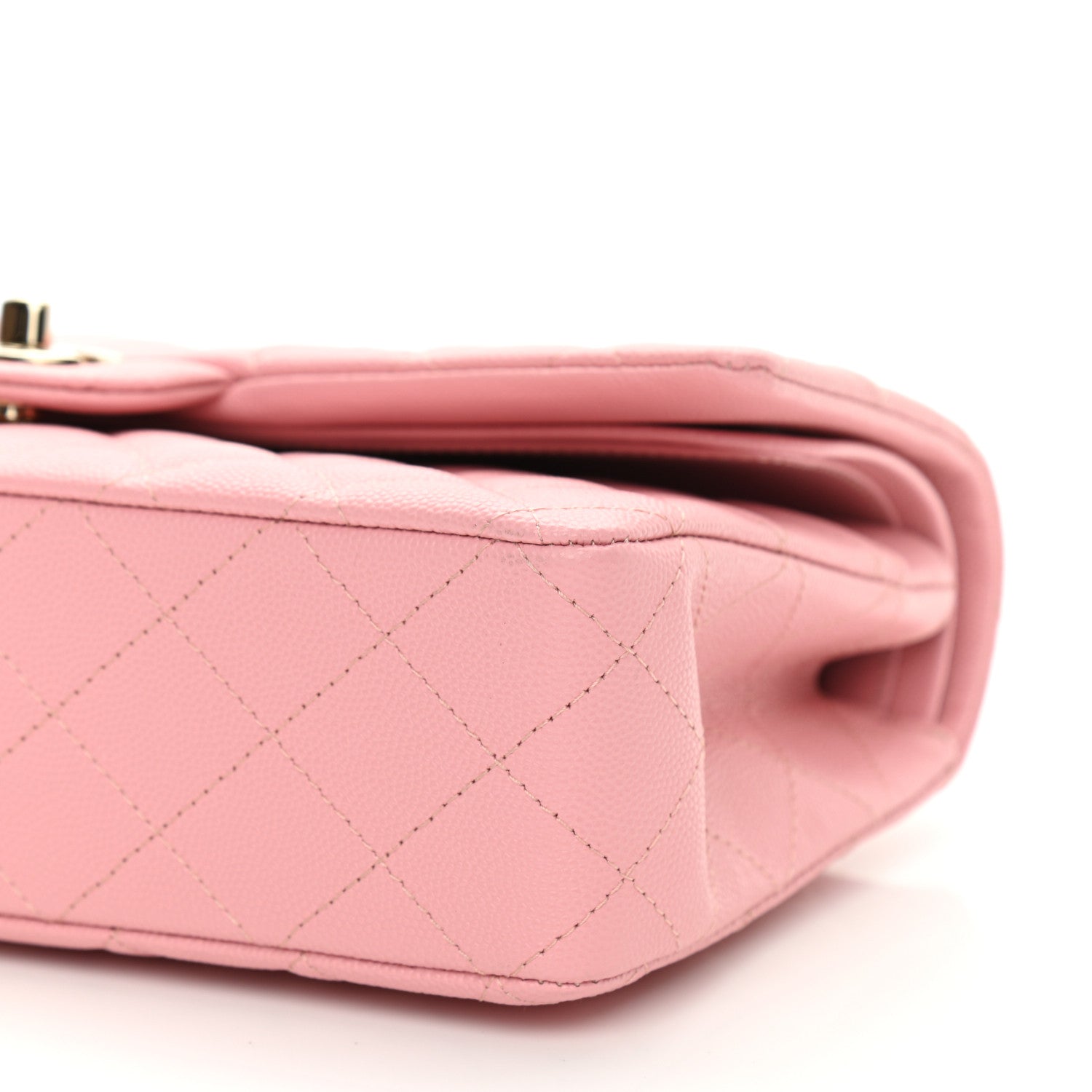 Chanel Caviar Quilted Medium Double Flap Pink 10 of 11