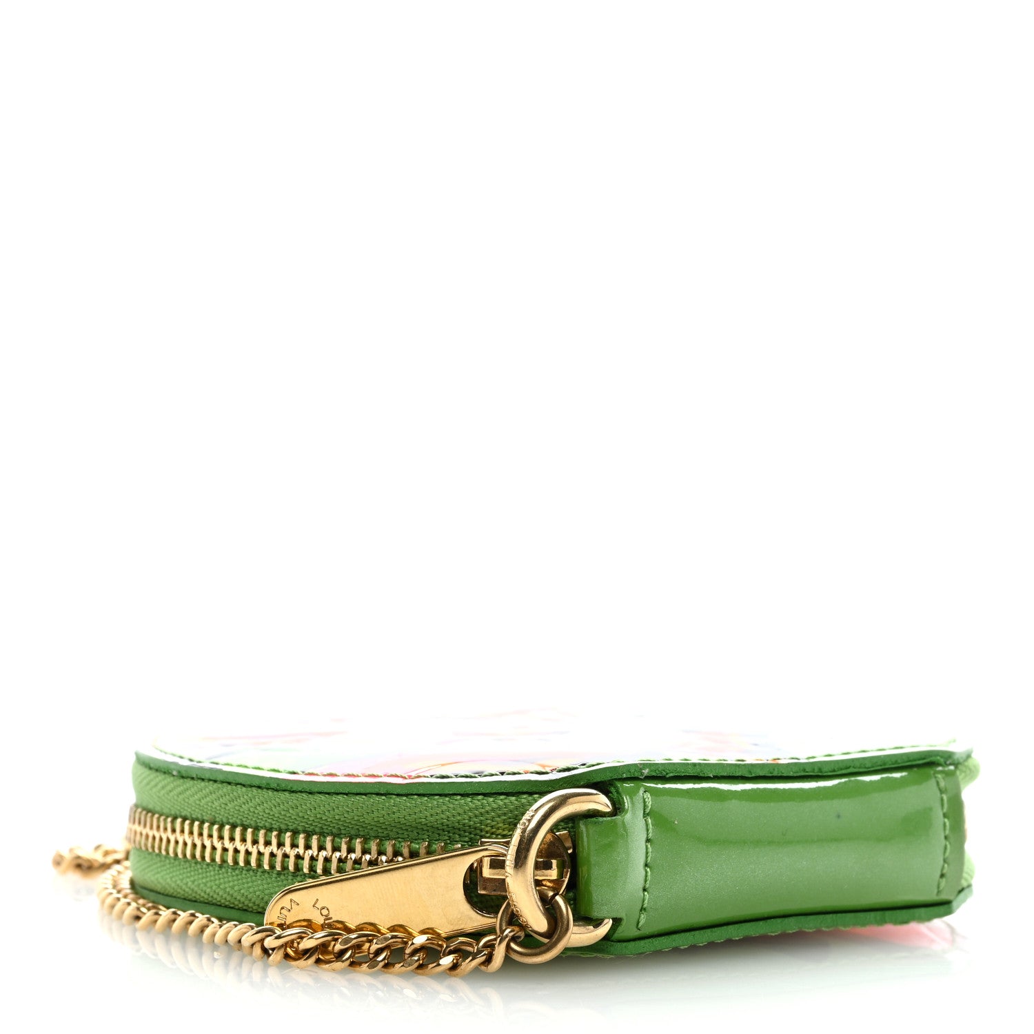 Louis Vuitton Vernis Roses Chapeau Coin Purse Vert Tonic 4 of 6
