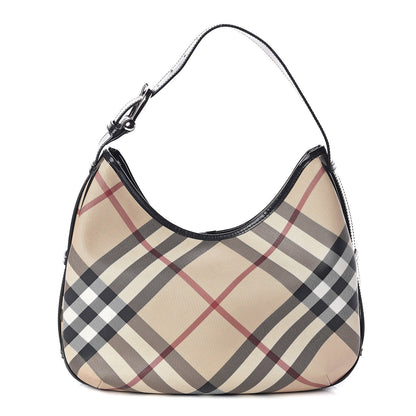 Burberry Supernova Check Medium Barton Hobo Black 1 of 9