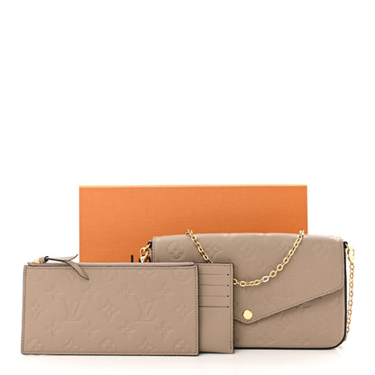 Louis Vuitton Empreinte Pochette Felicie Chain Wallet Tourterelle 14 of 14