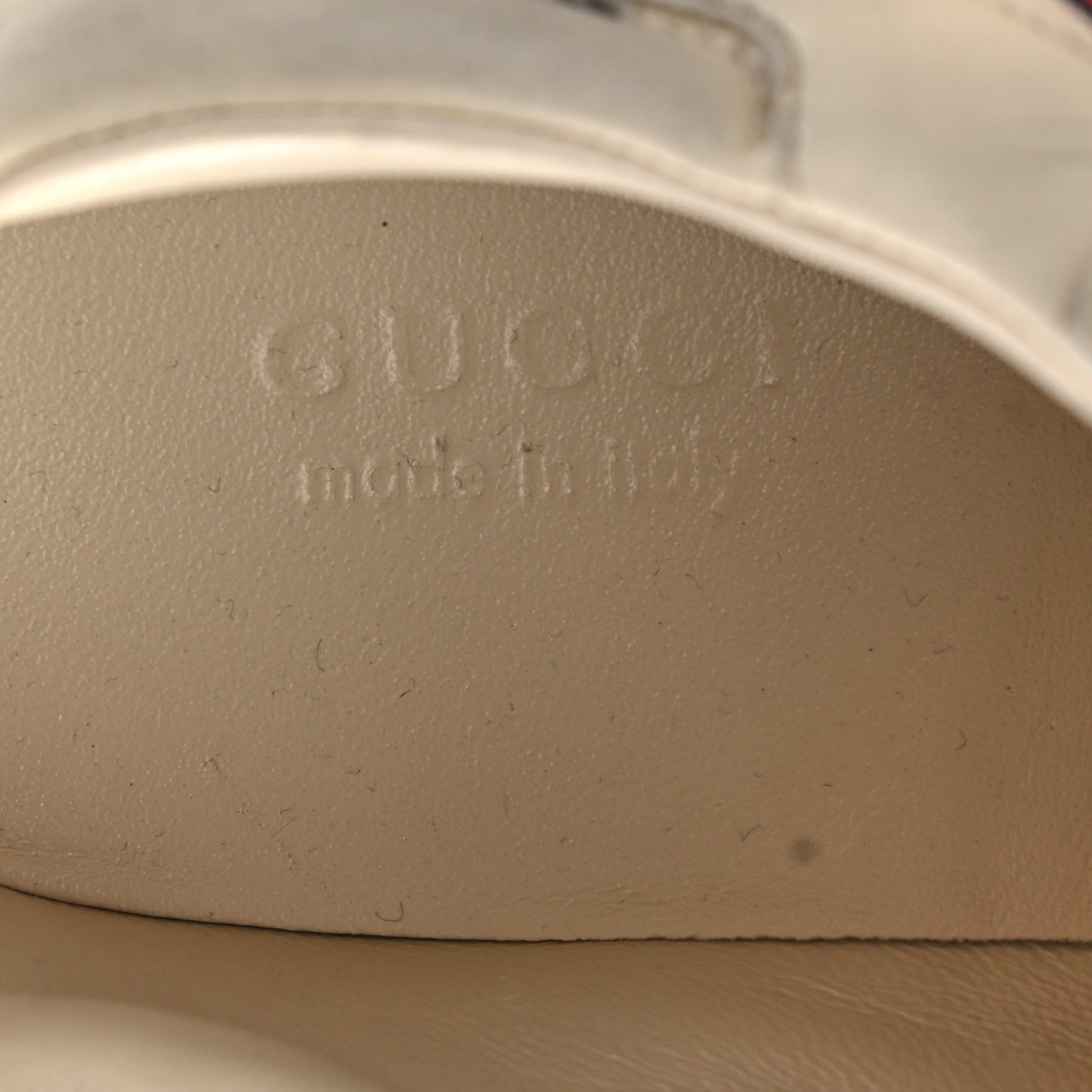 Calfskin Mouth Print Womens Rhyton Sneakers 36 Ivory