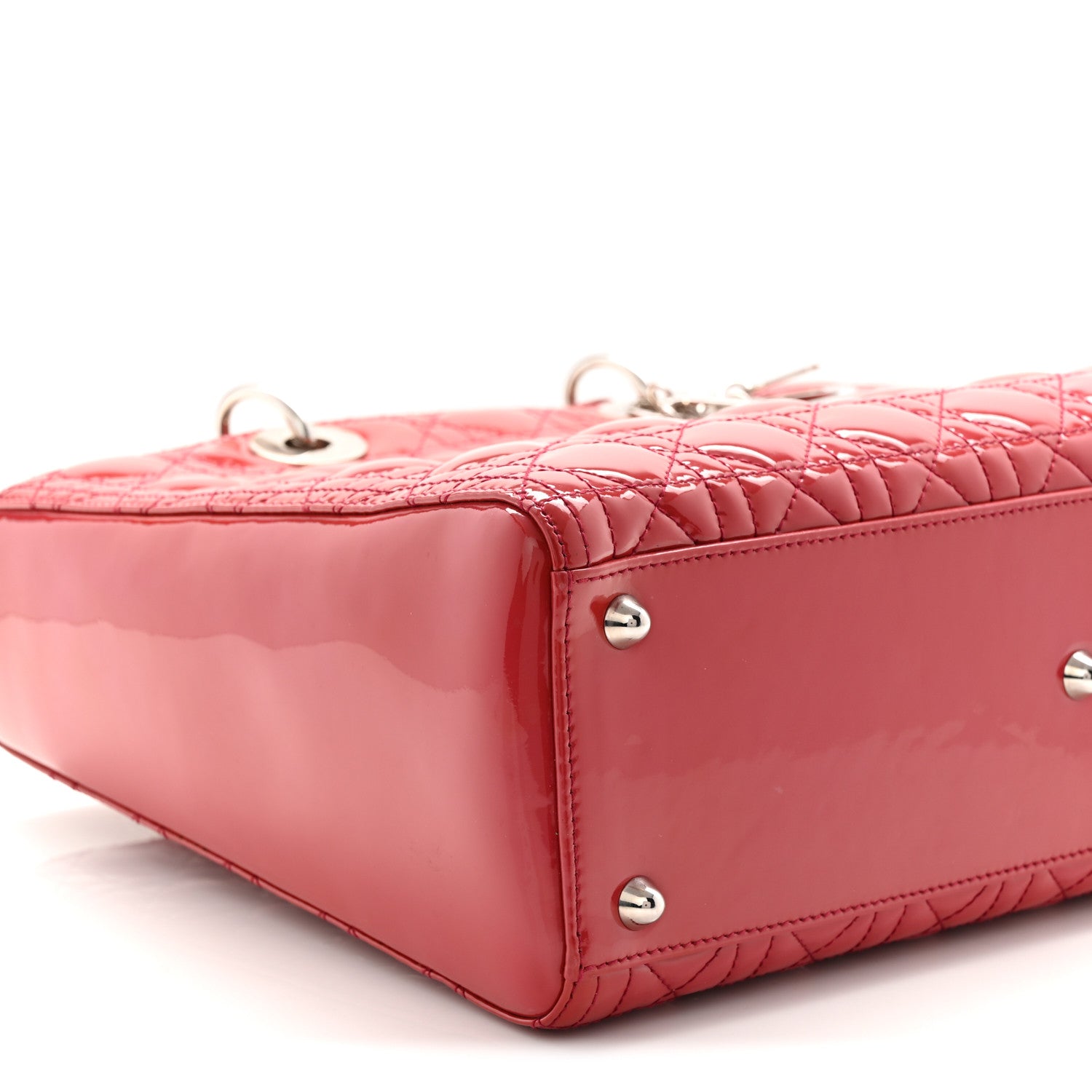 Christian Dior Patent Cannage Large Lady Dior Fuchsia 9 of 10