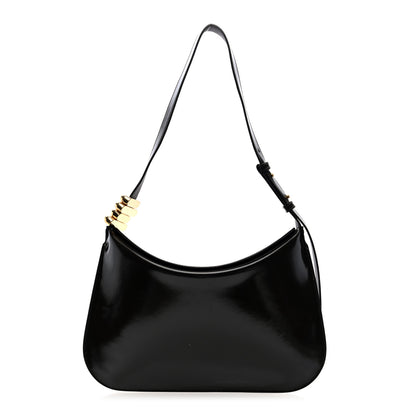 Bottega Veneta Patent Small Metal Loops Shoulder Bag Brown 1 of 9