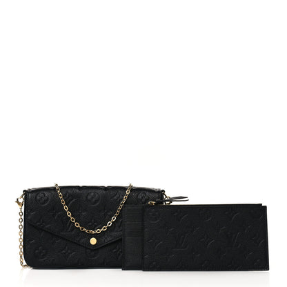 Louis Vuitton Empreinte Pochette Felicie Chain Wallet Black 1 of 10