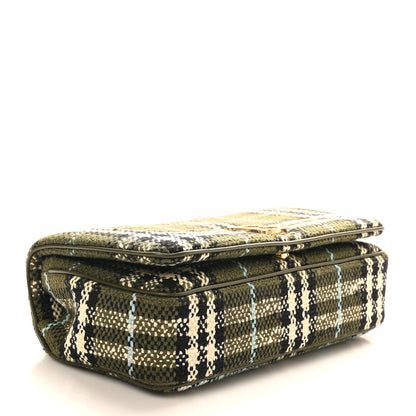 Burberry Calfskin Boucle Check Small Lola Chain Bag Olive Green 4 of 9