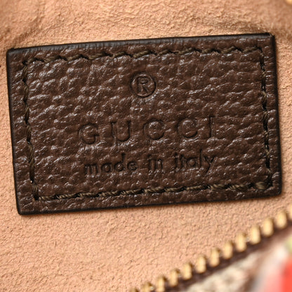 Gucci GG Supreme Monogram Strawberry Retro Interlocking G Barrel Coin Purse Beige Ebony 5 of 9