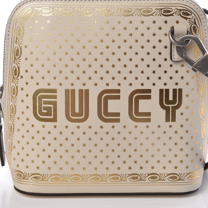 Gucci X SEGA Calfskin GUCCY Stars Mini Dome Shoulder Bag Mystic White Gold 8 of 10