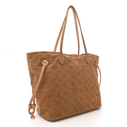 Louis Vuitton Monogram Denim Neverfull MM Caramel 3 of 11