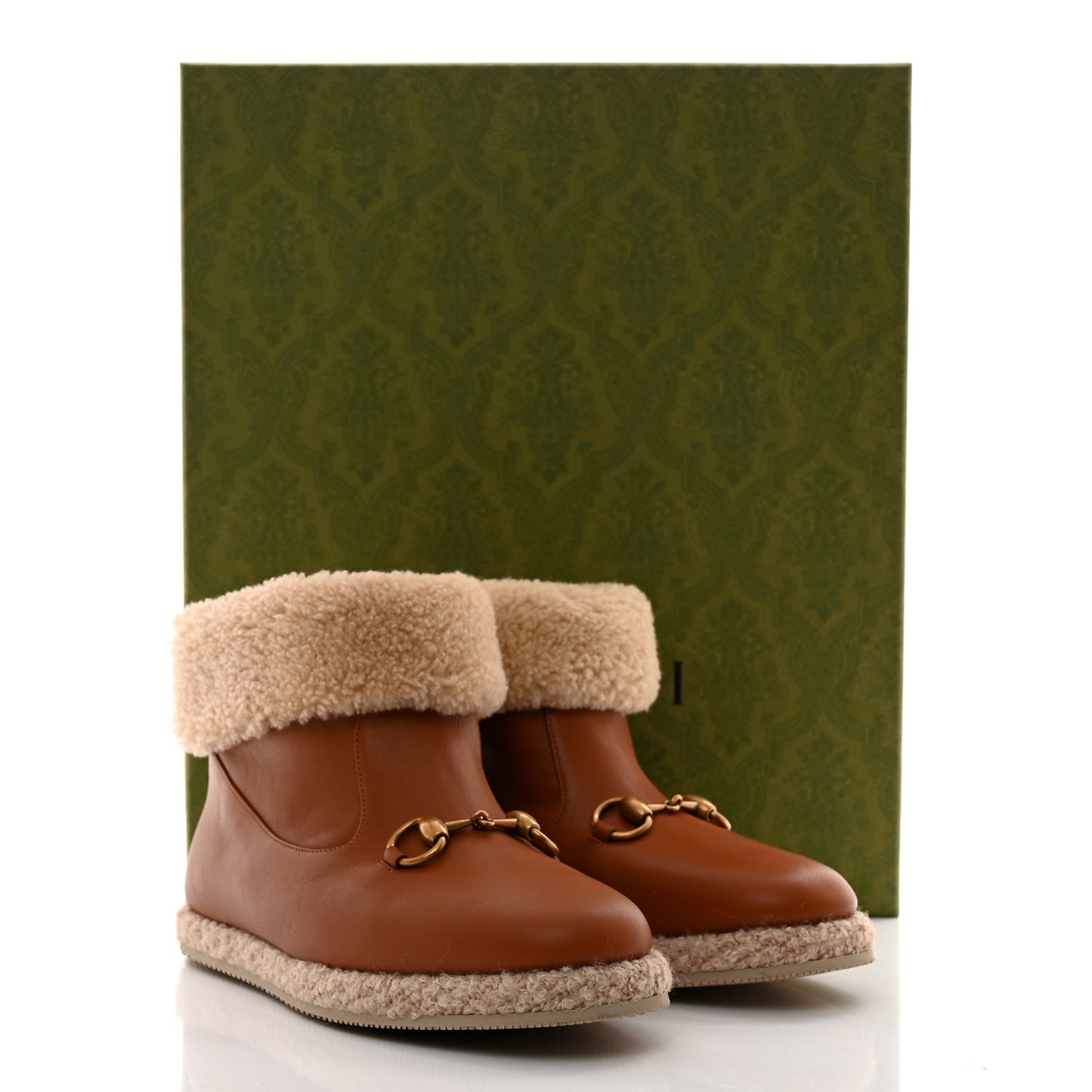 Calfskin Wool Womens Fria Horsebit Ankle Boots New 37 Caramel Butterscotch