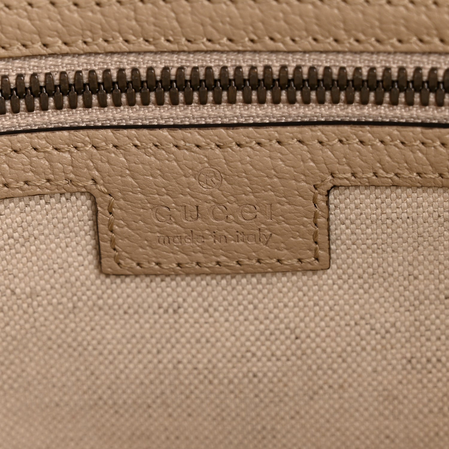 Gucci GG Supreme Monogram Textured Dollar Calfskin Web Small Ophidia Half Moon Hobo Beige Mystic White Oatmeal 10 of 21