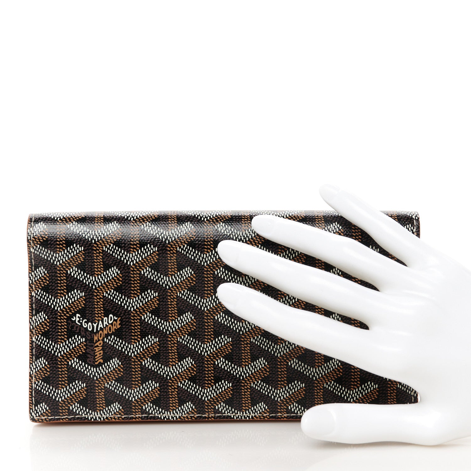Goyard Goyardine Richelieu Wallet Black Gold 2 of 9