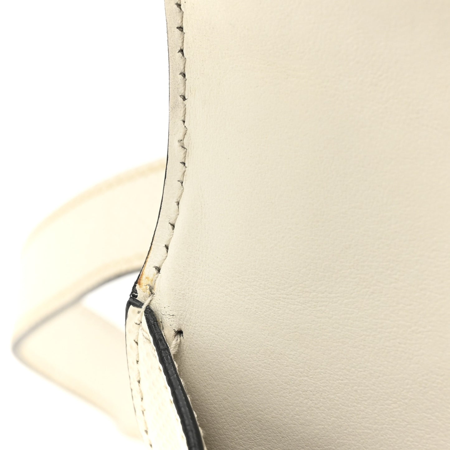 Saffiano Cuir Triangle Embleme Flap Shoulder Bag White