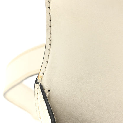 Prada Saffiano Cuir Triangle Embleme Flap Shoulder Bag White 15 of 16