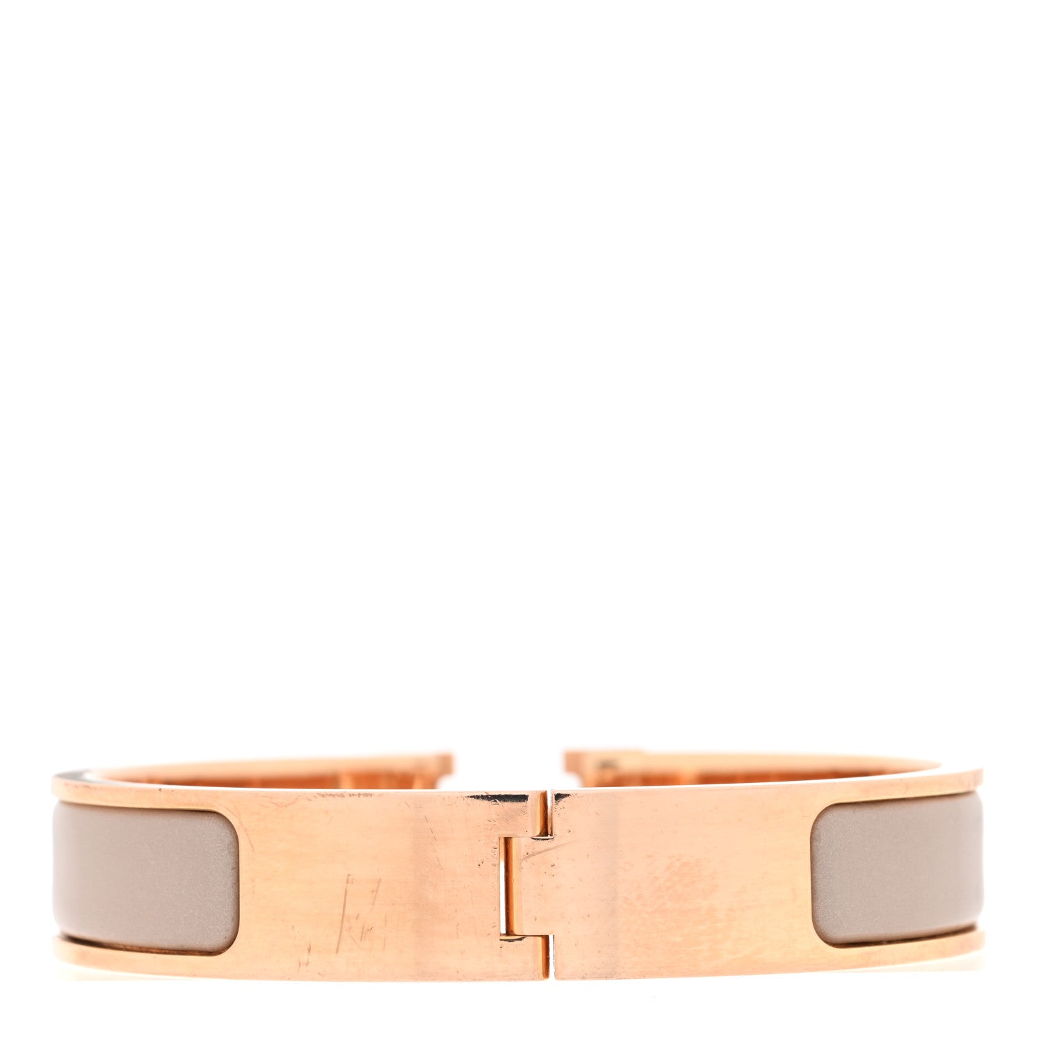 Hermes Enamel Narrow Clic Clac H Bracelet PM Marron Glace 3 of 5