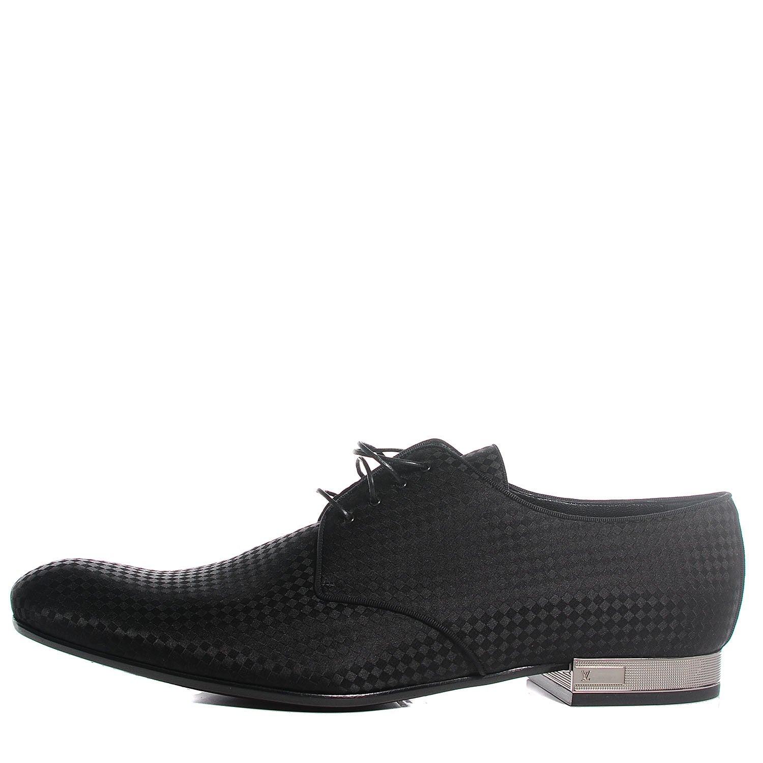 Louis Vuitton Mens Damier Braided Grosgrain Boogie Nights Derby Shoes 11 1 of 8