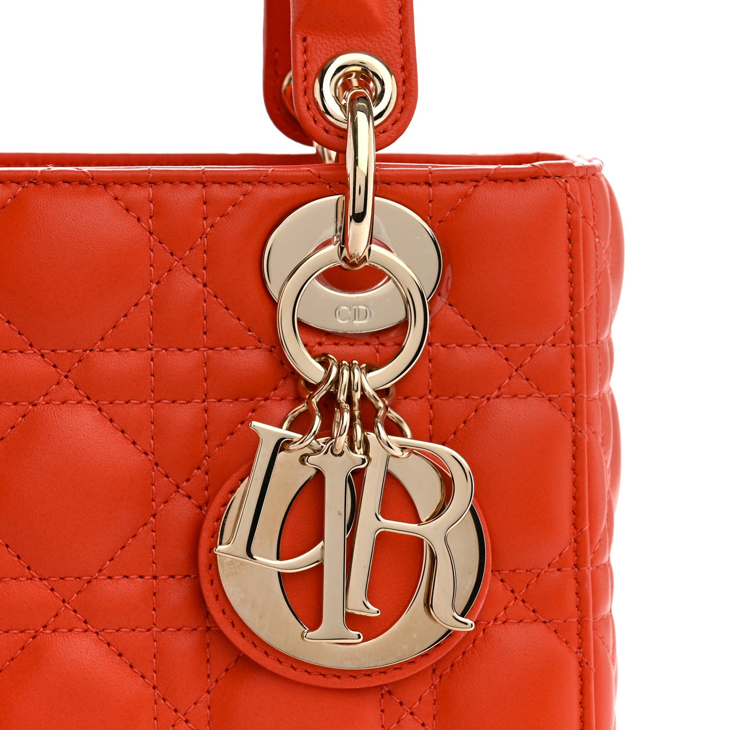 Lambskin Cannage Small My ABCDior Lady Dior Orange