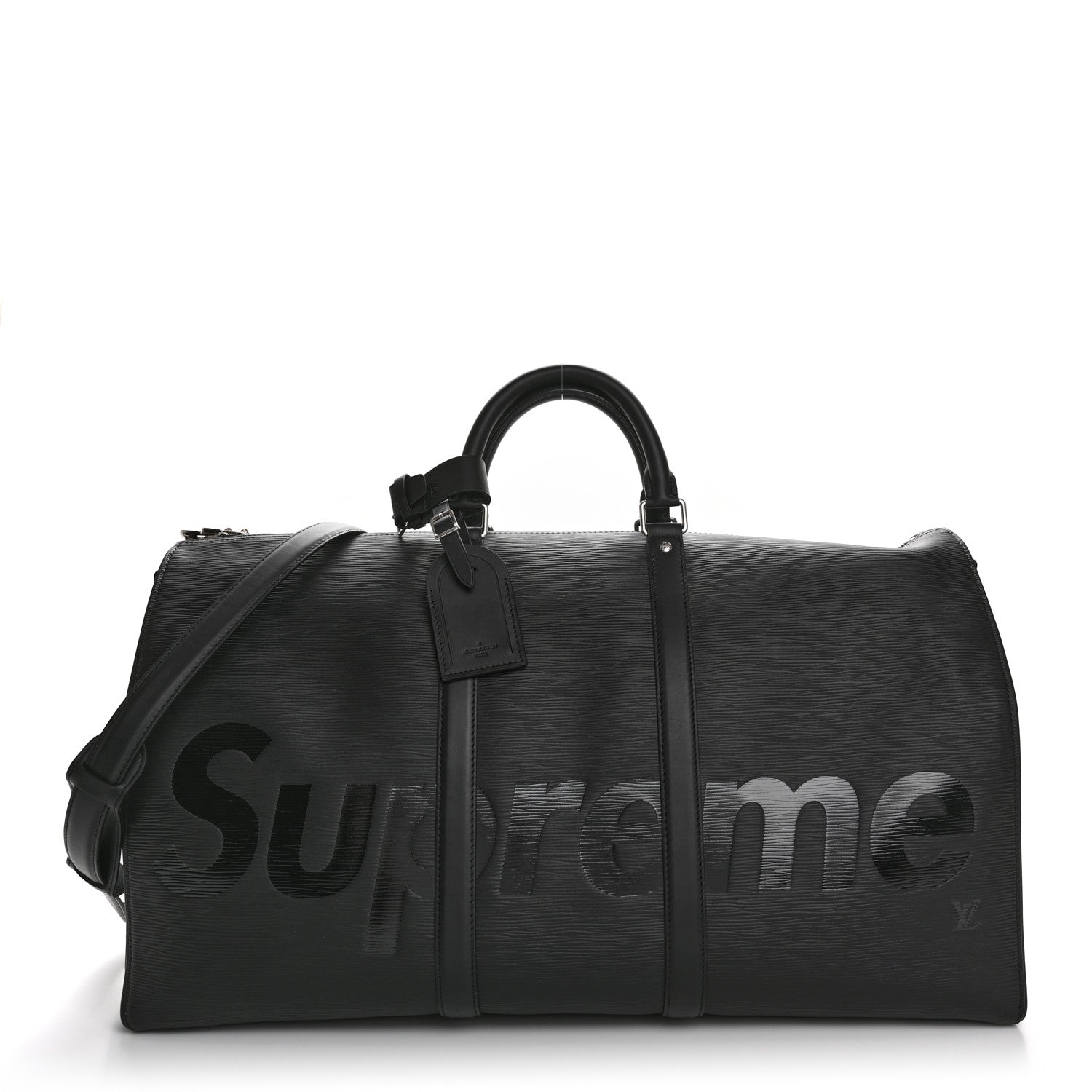 Louis Vuitton X SUPREME Epi Keepall Bandouliere 55 Black 1 of 9