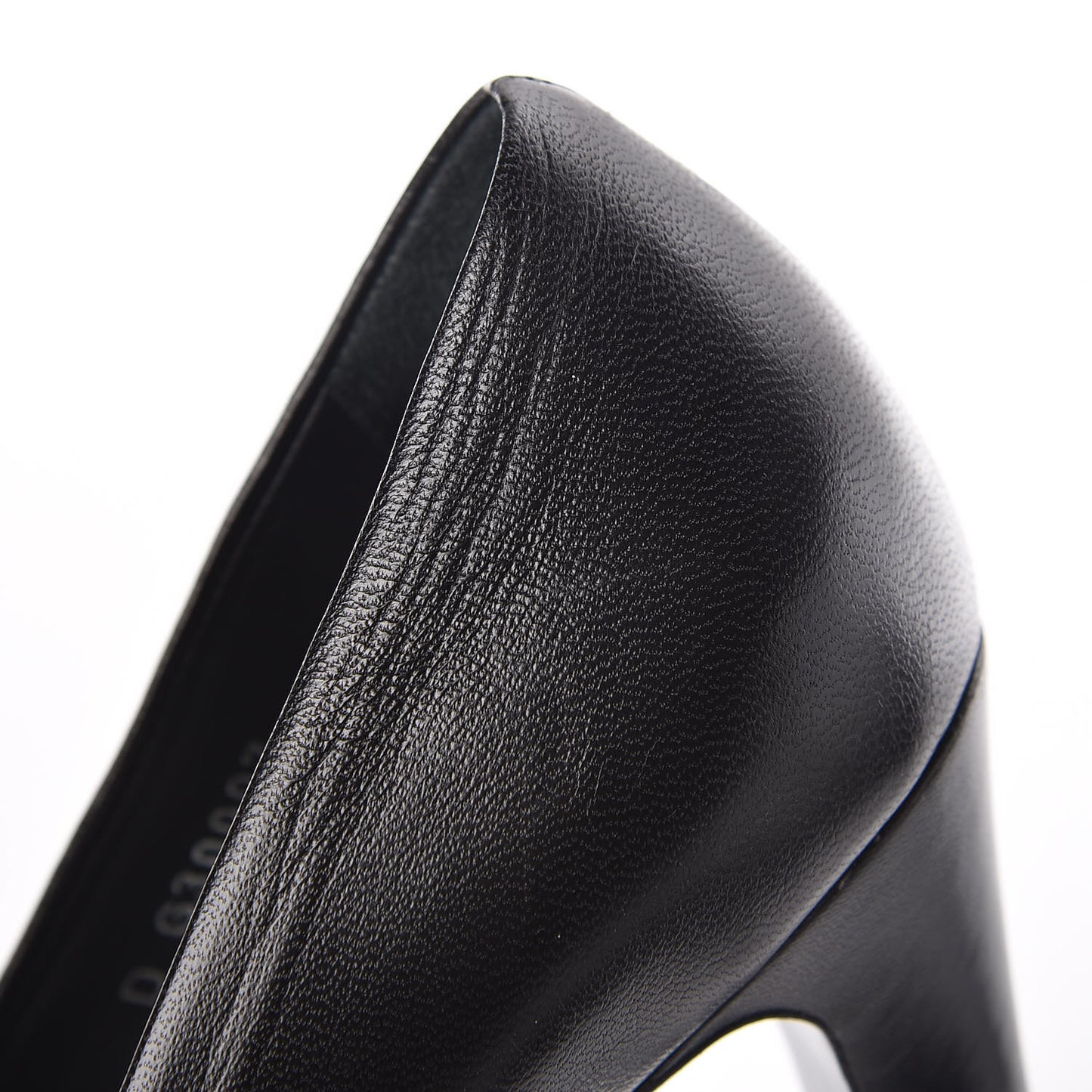 Lambskin CC Cap Toe Platform Chain Pumps 39 Black