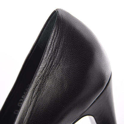 Chanel Lambskin CC Cap Toe Platform Chain Pumps 39 Black 10 of 14