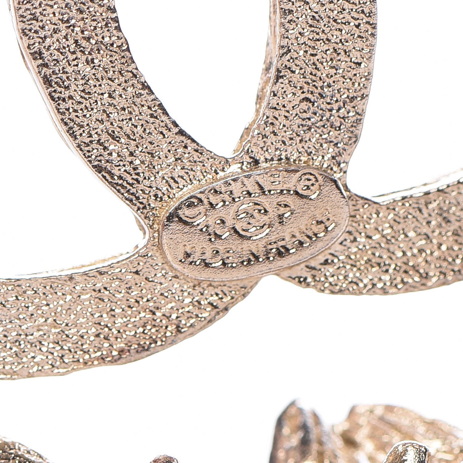 Chanel Crystal CC Sheath of Wheat Brooch Gold 4 of 5