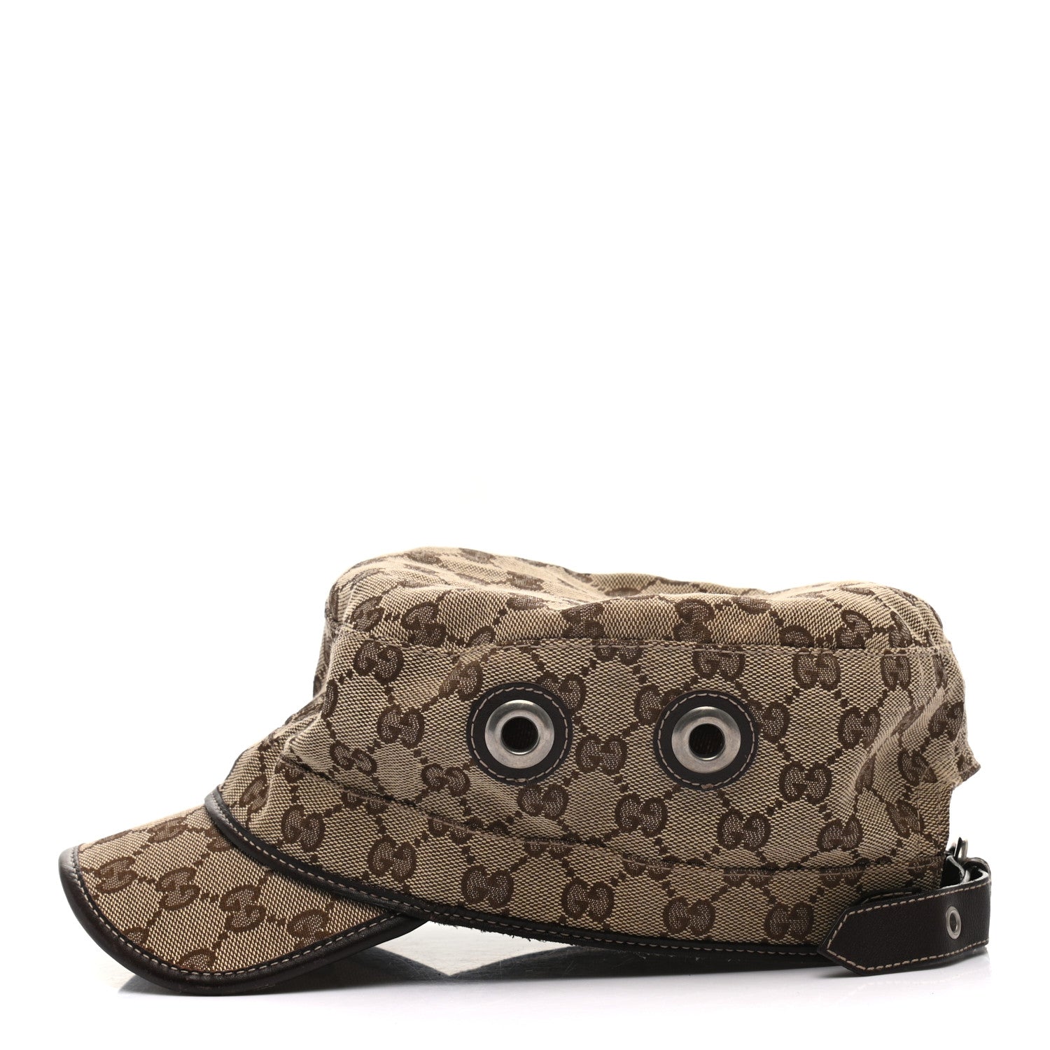 Gucci Monogram Military Hat L Brown 4 of 9
