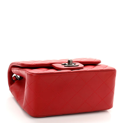 Chanel Lambskin Quilted Mini Square Flap Red 4 of 10